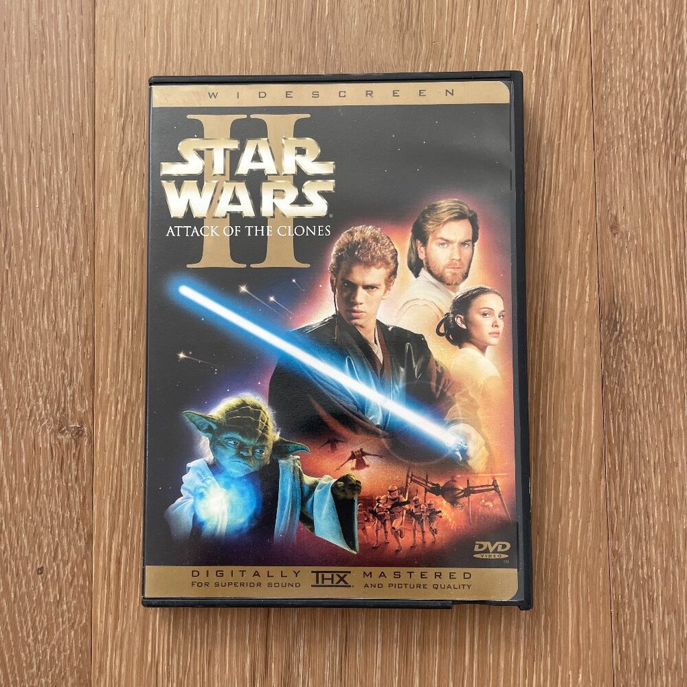 Star Wars Attack of the Clones DVD Video Movie 2002 Lucas Film Episode II